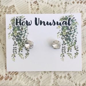 NWOT Cubic Zirconia Flower Stud Earrings